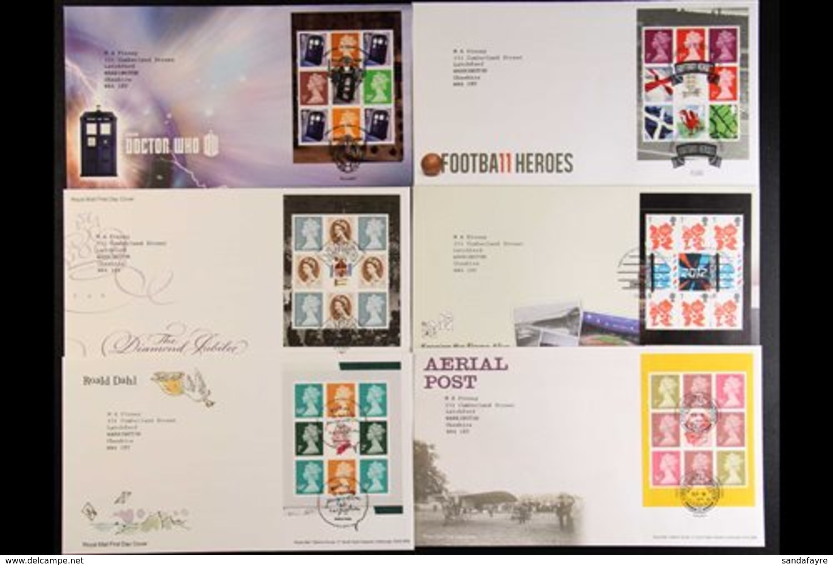 \Y 1982-2013 PRESTIGE PANE FDC COLLECTION.\Y A Complete Run Of Prestige Booklet Panes On FDC From The 1982 Stanley Gibbo - FDC