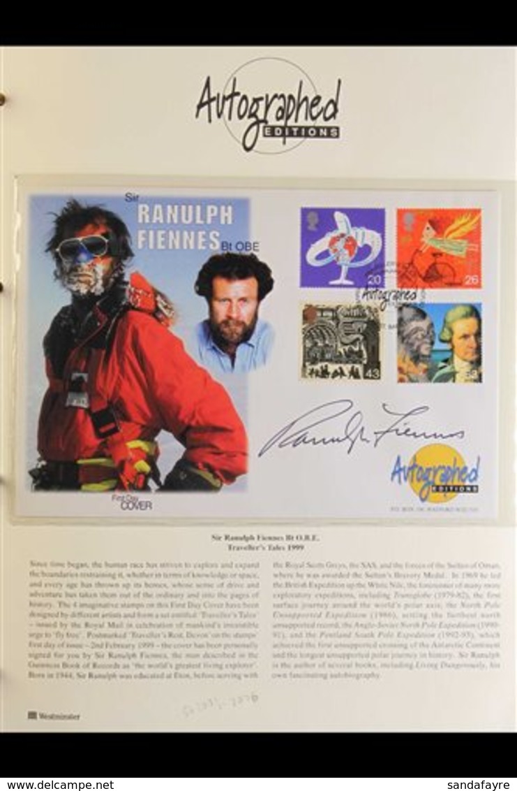 \Y 1997-2001 AUTOGRAPHED FDC COLLECTION\Y A Neat Collection, Presented On Informative Printed Pages In An Album, Each Co - FDC