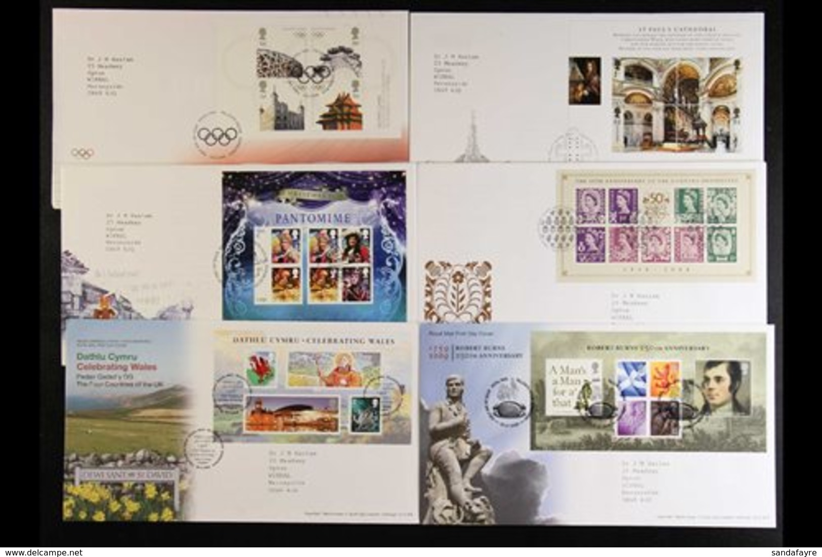 \Y 2006-09 MINIATURE SHEET FDC COLLECTION\Y An All Different Selection With Neat, Typed Bureau Addresses, From 2006 Brun - FDC