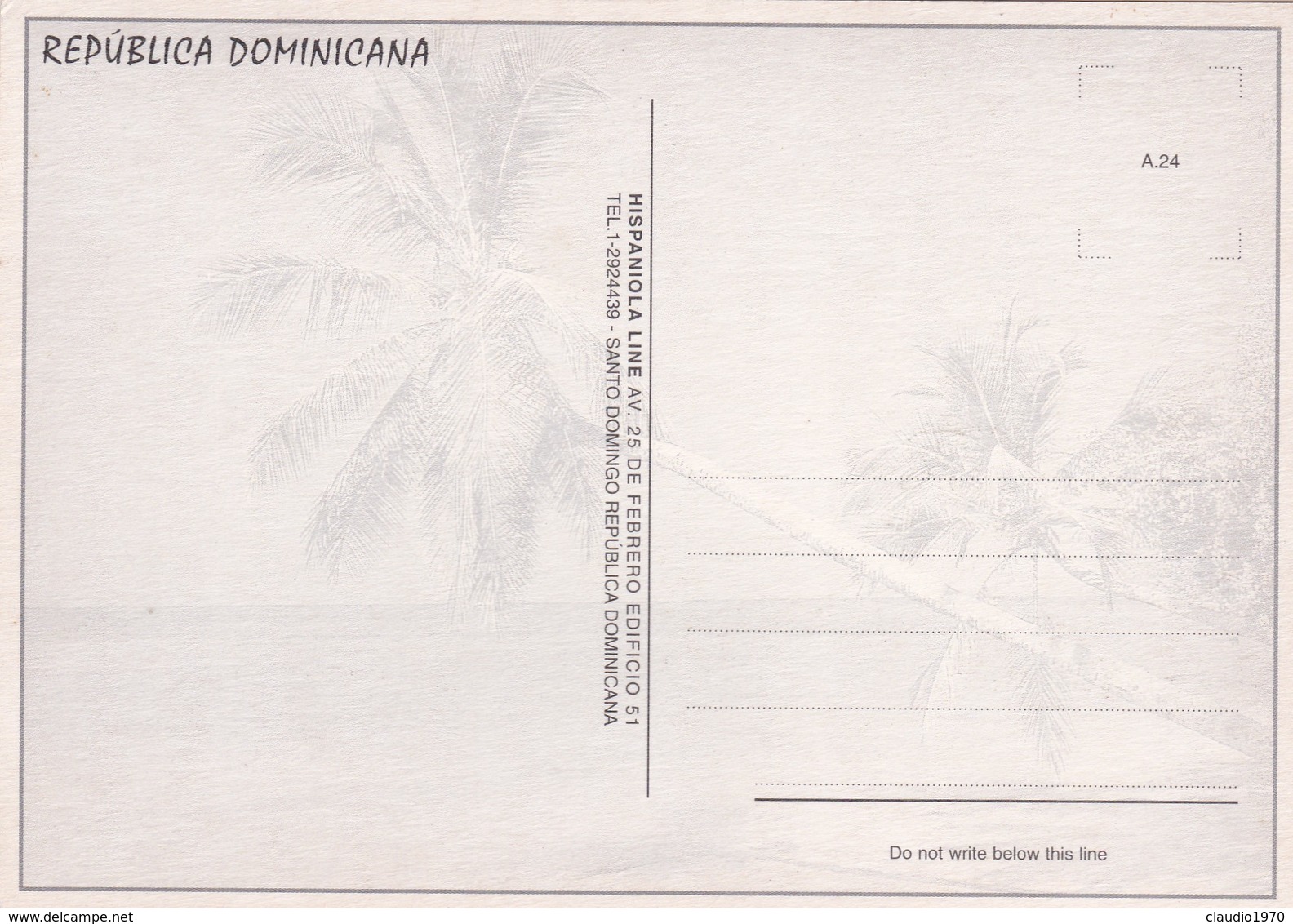 CARTOLINA - POSTCARD - REPUBBLICA DOMINICANA - Dominican Republic