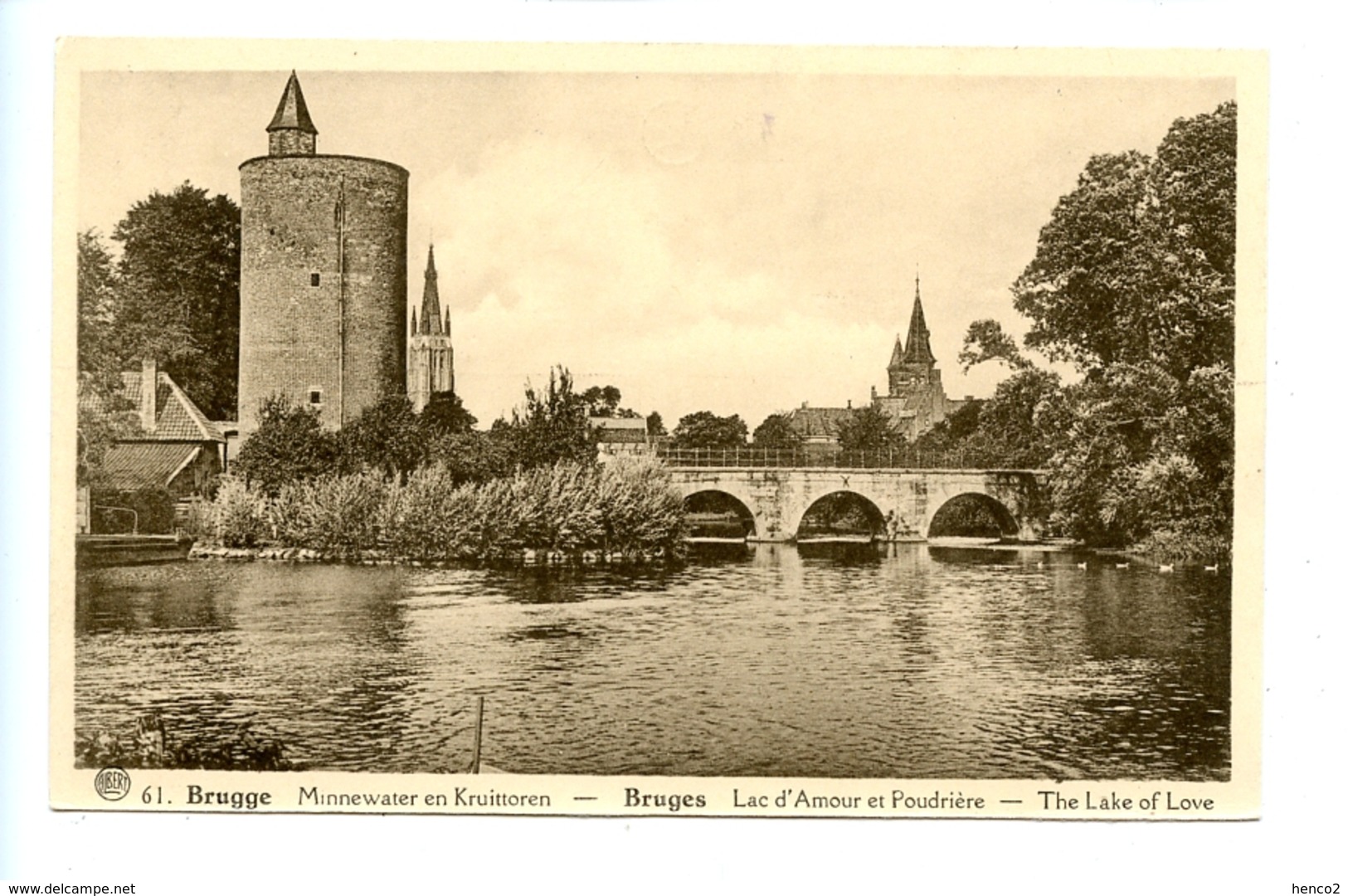 Bruges - Lac D'Amour Et Poudrière - Brugge - Minnewater En Kruittoren / Albert Dohmen 61 - Brugge