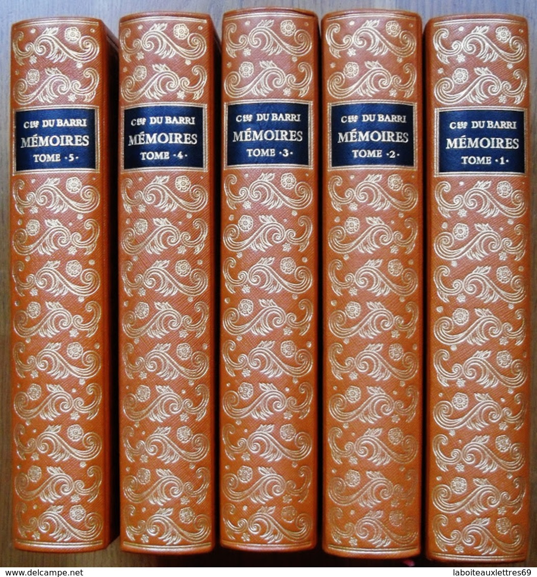 LOT DE 5 LIVRES MEMOIRES DE LA COMTESSE DU BARRI - JEAN DE BONNOT - 1967 - History