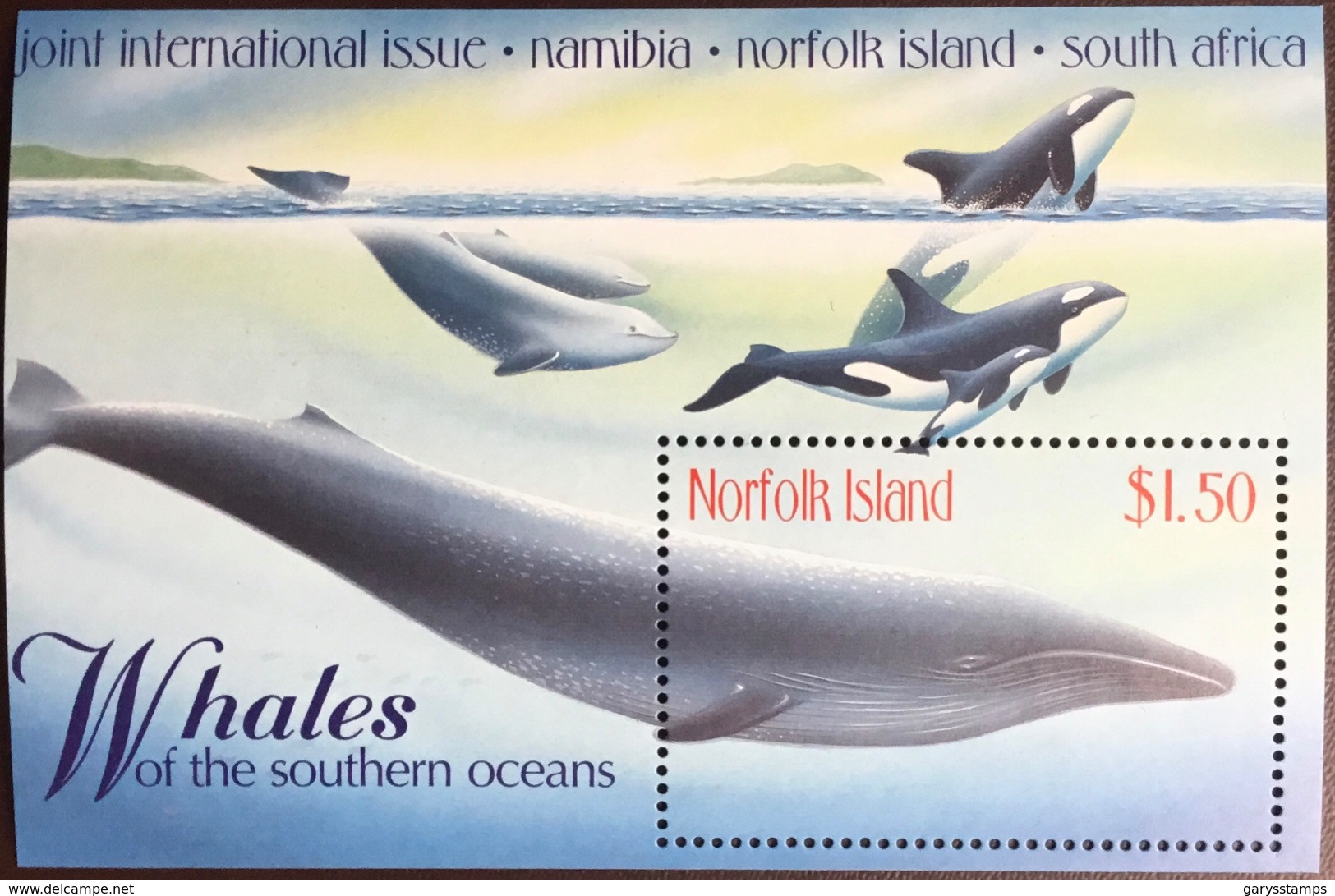 Norfolk Island 1998 Whales Joint Issue With Namibia & South Africa Minisheet MNH - Whales