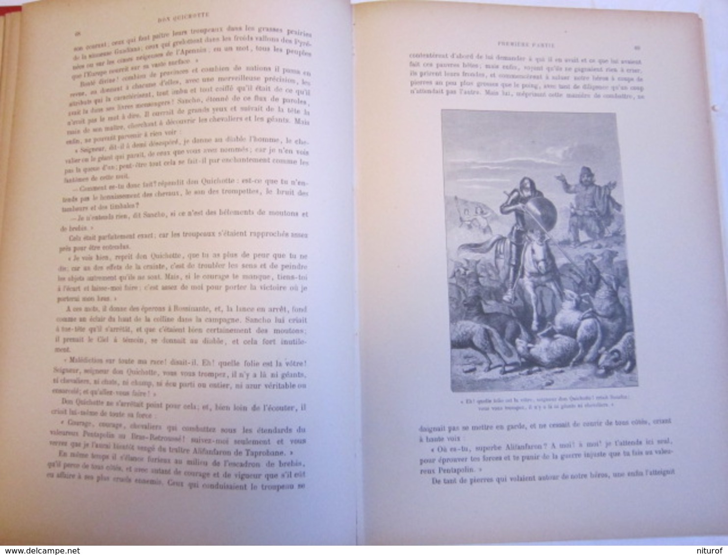 CERVANTES : DON QUICHOTTE De La Manche - éditions MAME - Illustrations GRANVILLE - GIRARDET - FRAIPONT - 1801-1900