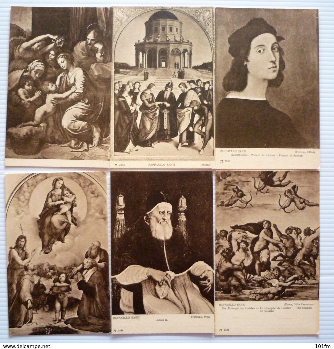 LOT OF11 DIFFERENT OLD POSTCARDS - RAFFAELO SANTI - 5 - 99 Cartes