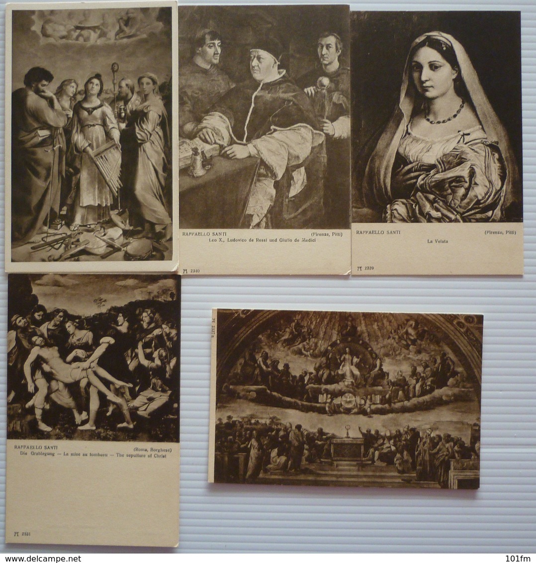 LOT OF11 DIFFERENT OLD POSTCARDS - RAFFAELO SANTI - 5 - 99 Cartes