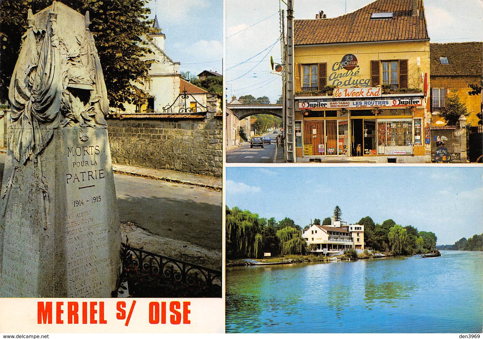 Meriel-sur-Oise - Monument Aux Morts - Café-Restaurant Les Routiers Chez André Leducq - Bords De L'Oise - Meriel