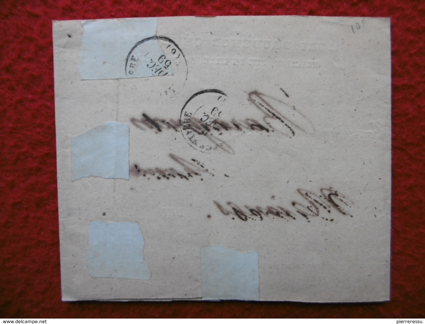 LETTRE 3 TIMBRES NAPOLEON CACHET NIMES MANUSCRIT PAPIERS DE PROCEDURE GRIFFE APRES LE DEPART - 1849-1876: Période Classique