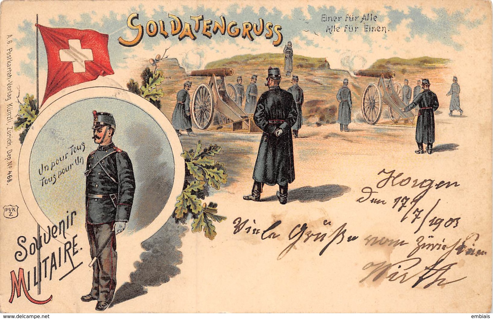 Armée Suisse. SOLDAT EN GRUSS Souvenir Militaire - Uniformi