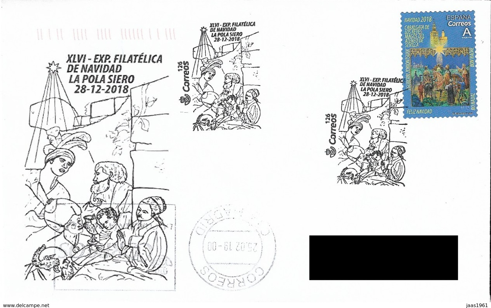 SPAIN. POSTMARK. CHRISTMAS. POLA DE SIERO 2018 - Máquinas Franqueo (EMA)