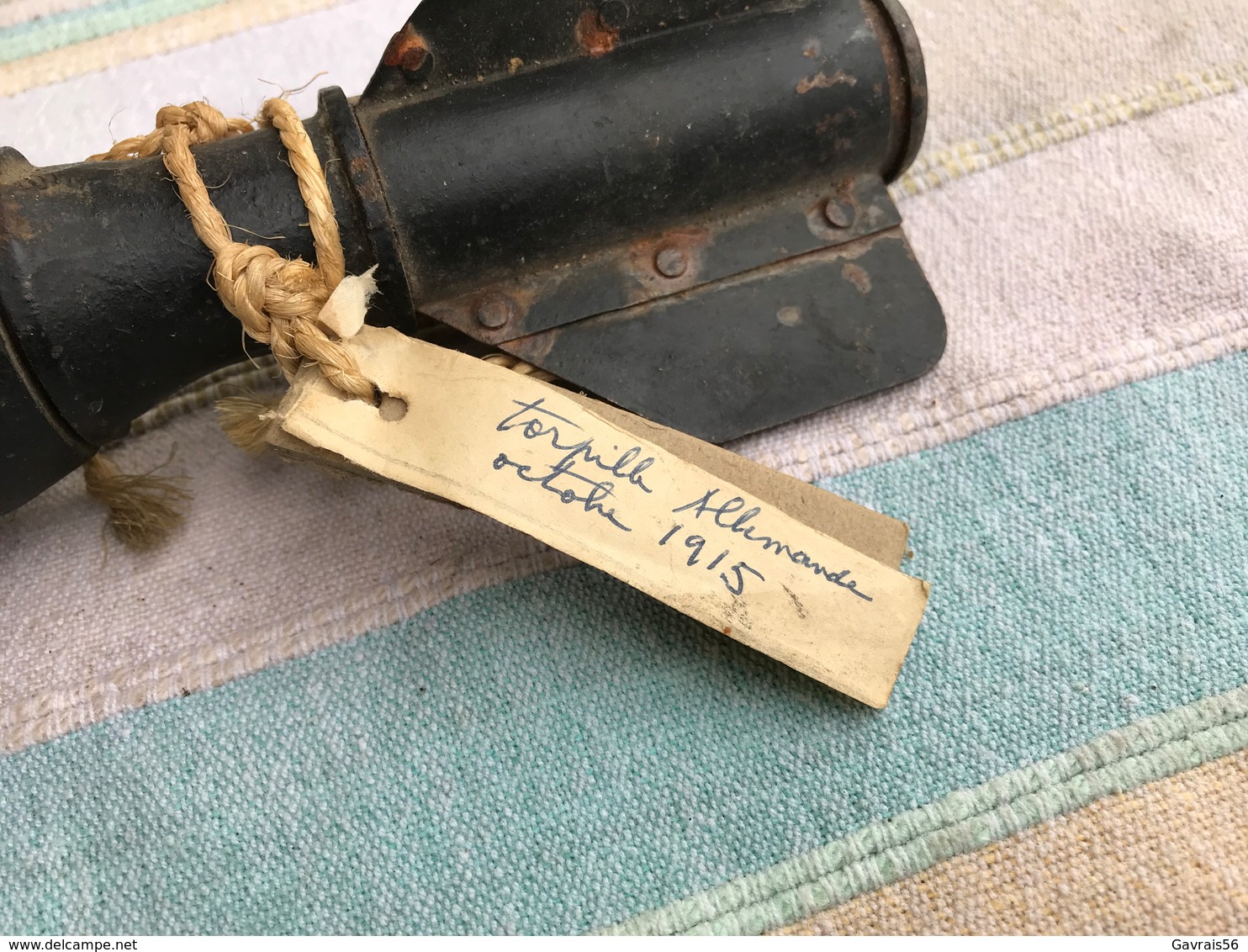 Grenade Pigeon Allemande Modèle 1913 Pour Mortier Granatenwerfer Totalement Vide Et Hors De Fonction Objet De Collection - 1914-18