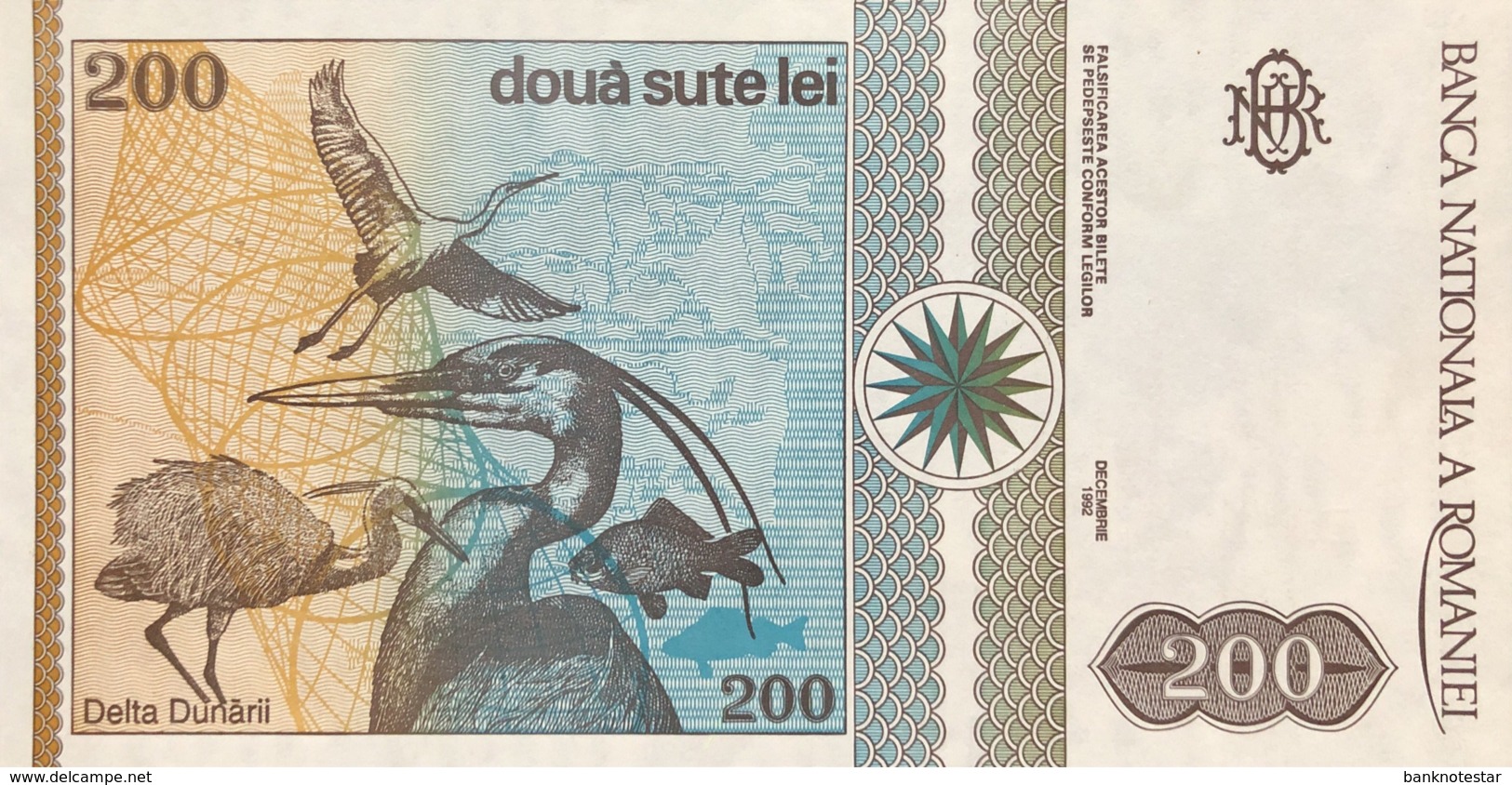 Romania 200 Lei, P-100 (1992) - UNC - Romania