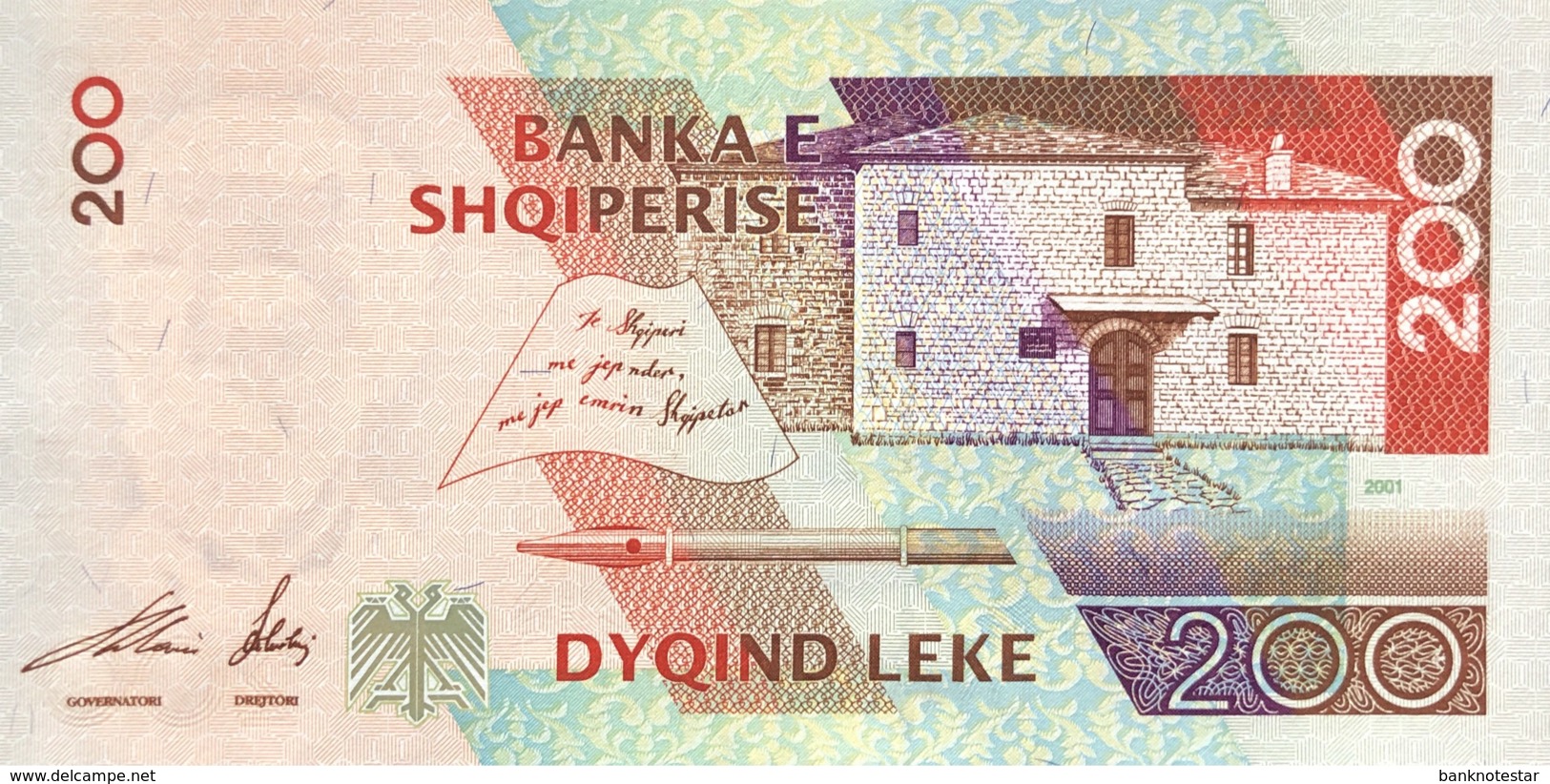 Albania 200 Leke, P-67 (2001) - UNC - Albanien