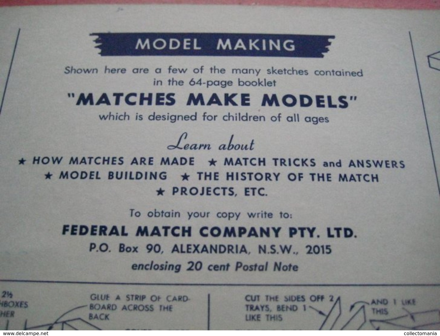 album 42 match box labels AUSTRALIA   1950, complete set shipping, RARE glued in original , very good condition