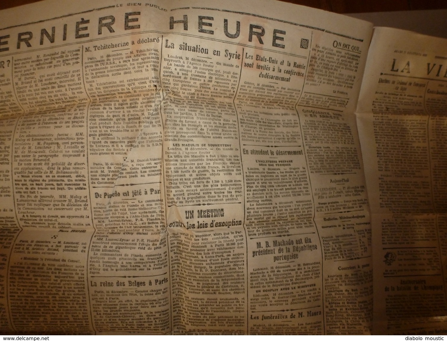 17 Déc.1925:LE BIEN PUBLIC :Comment J'ai Connu Le Poète Robert De Bédarieux(poète-romancier-journaliste-artiste Peintre - Other & Unclassified