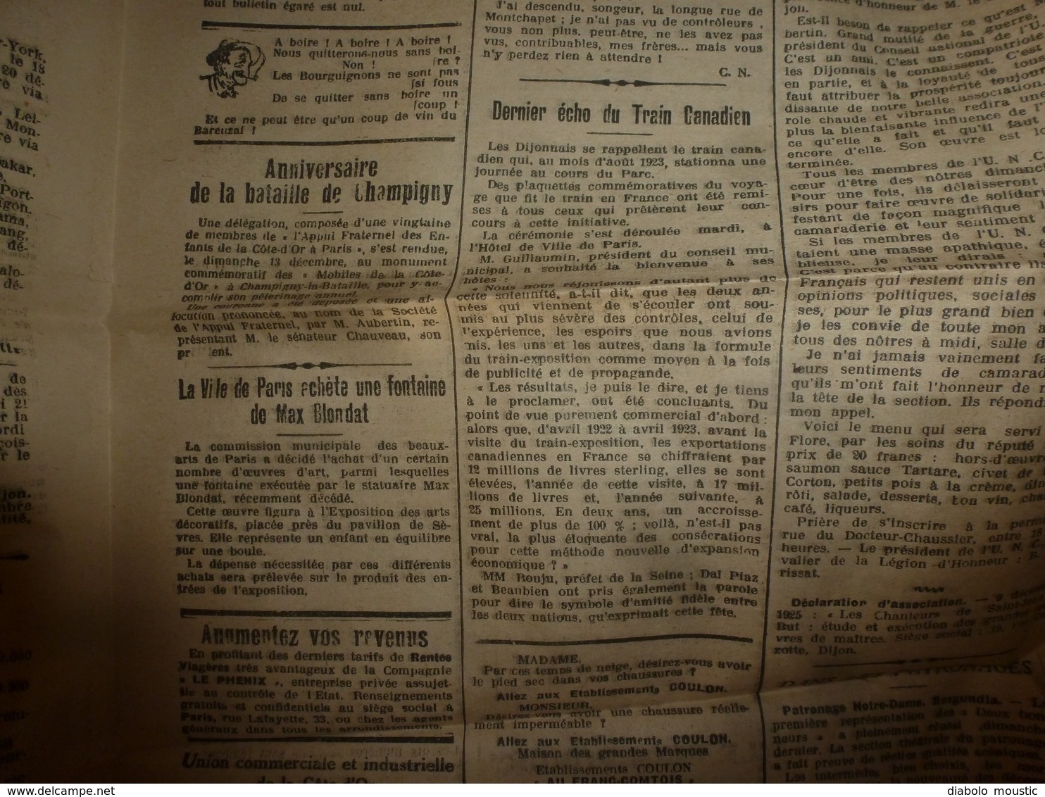 17 déc.1925:LE BIEN PUBLIC :Comment j'ai connu le poète Robert de Bédarieux(poète-romancier-journaliste-artiste peintre