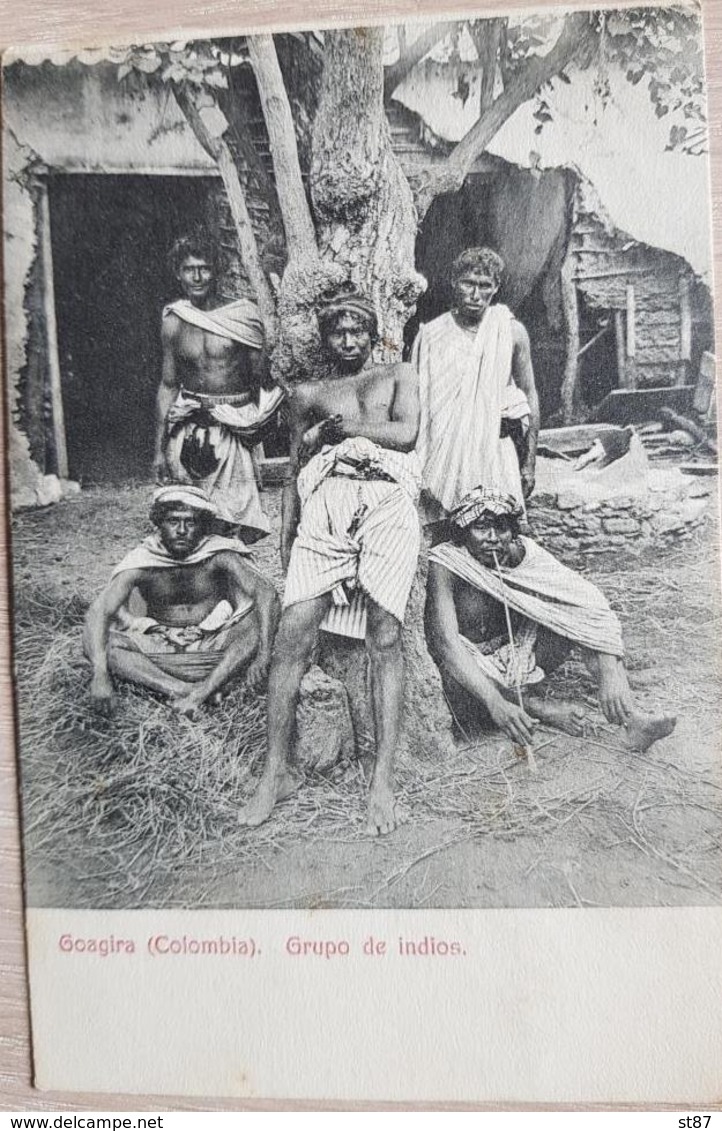 Colombia Goagira Grupo De Indios 1912 Send To Demark - Colombia