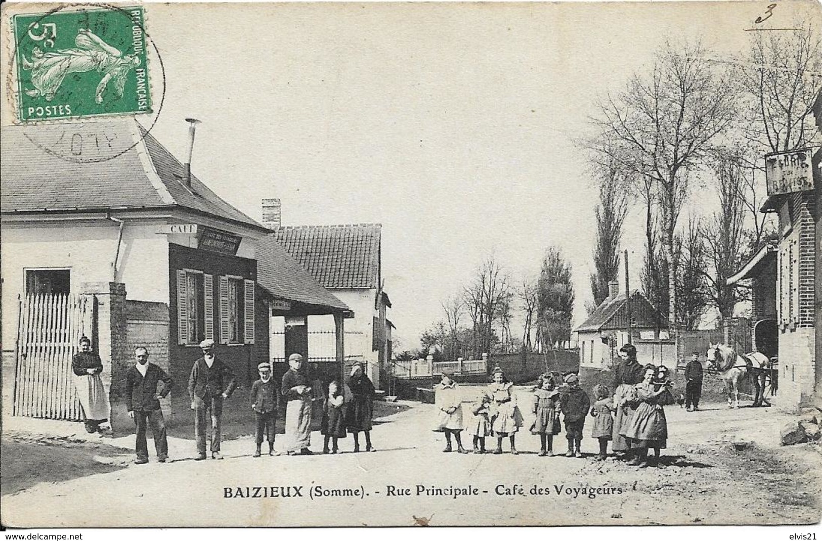 BAIZIEUX Rue Principale.Café Des Voyageurs - Autres & Non Classés