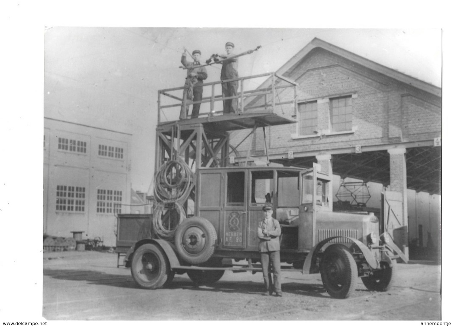 Merksem - Ladderwagen Van Den Tram (voor 1940) - Autres & Non Classés