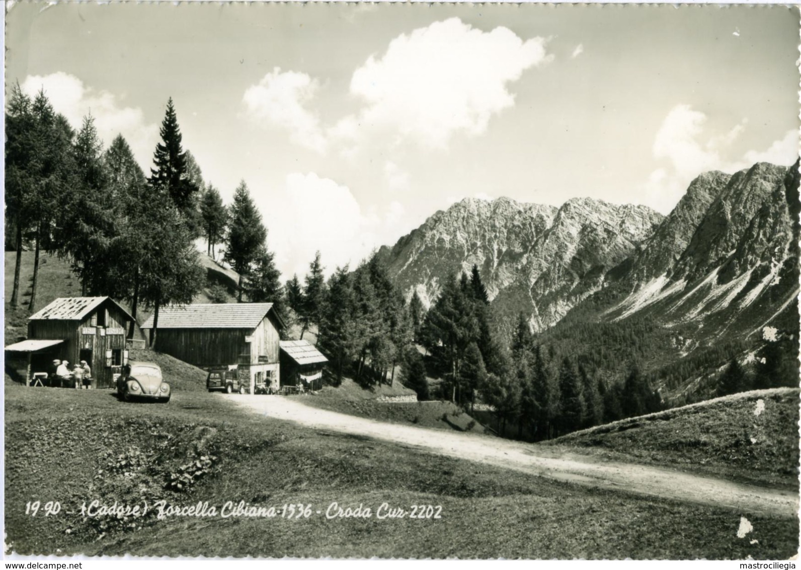 CIBIANA DI CADORE  BELLUNO  Forcella Cibiana  Croda Cuz  Auto Maggiolino VW  E Giardinetta - Belluno