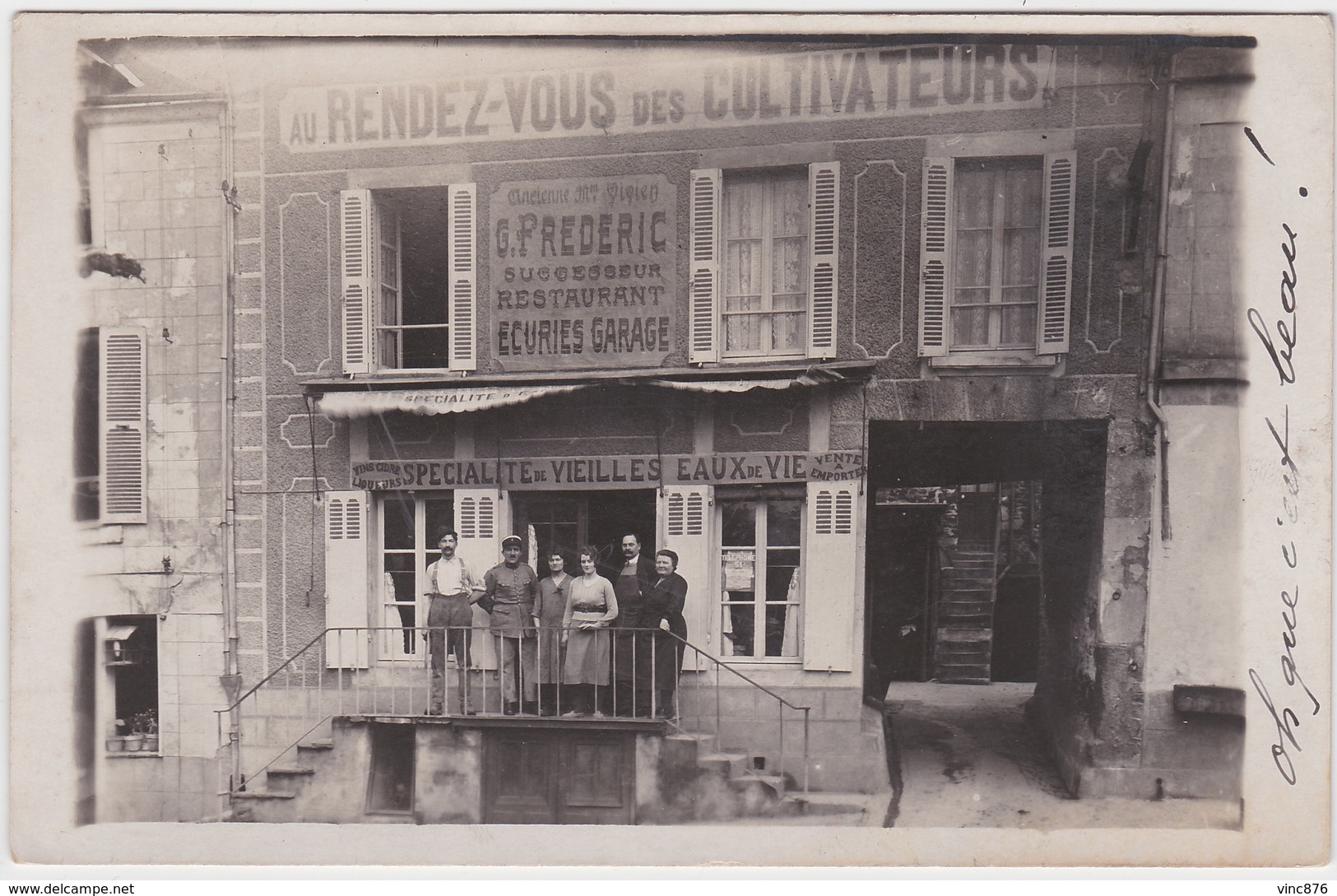 Carte Photo à Localiser Café Restaurant Au Rendez-vous Des Cultivateurs G Frédéric, Ancienne Maison Vivien - To Identify