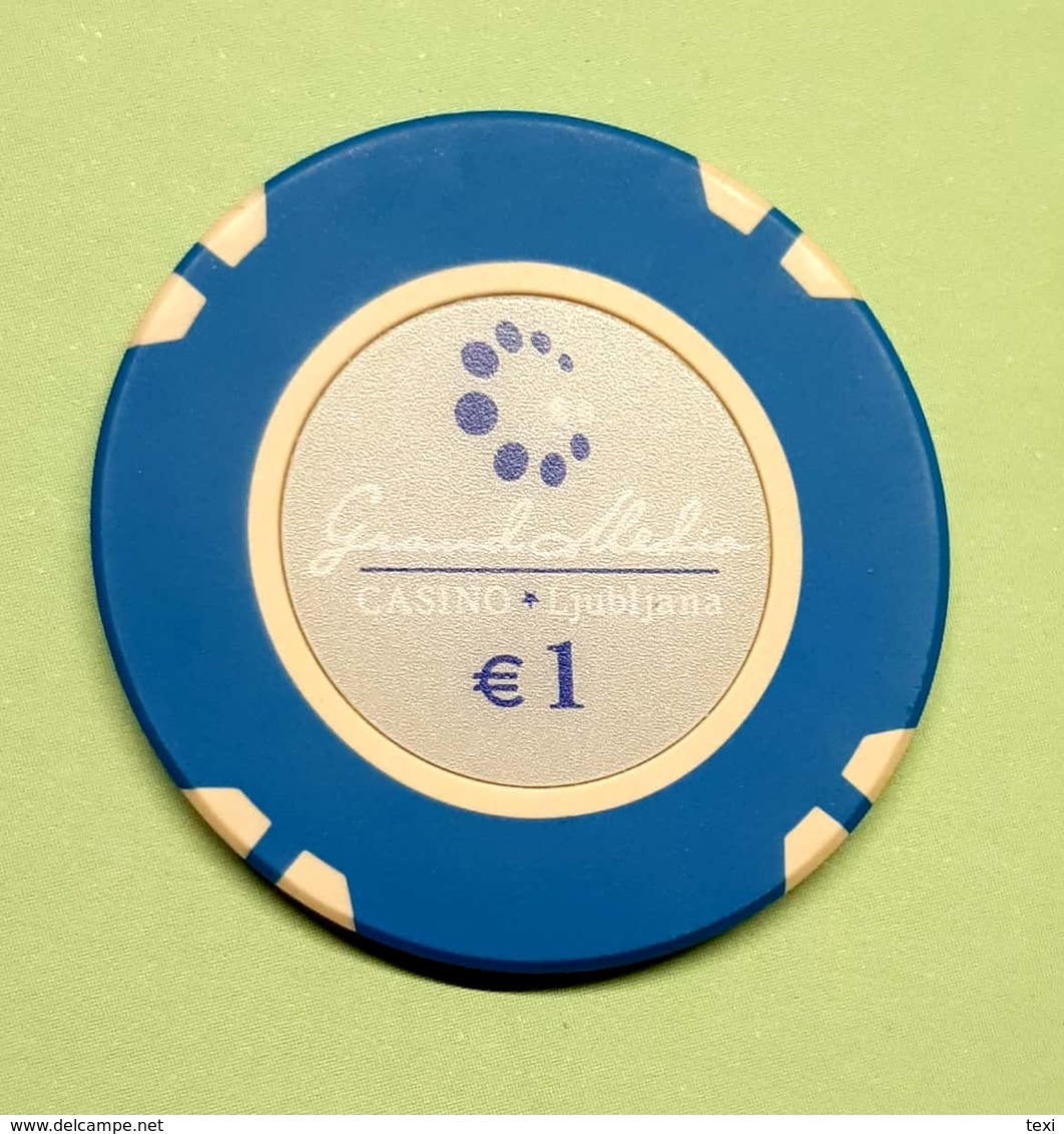 TOKEN JETON SLOVENIA  ( Casino Ljubljana 1- Eur) - Casino