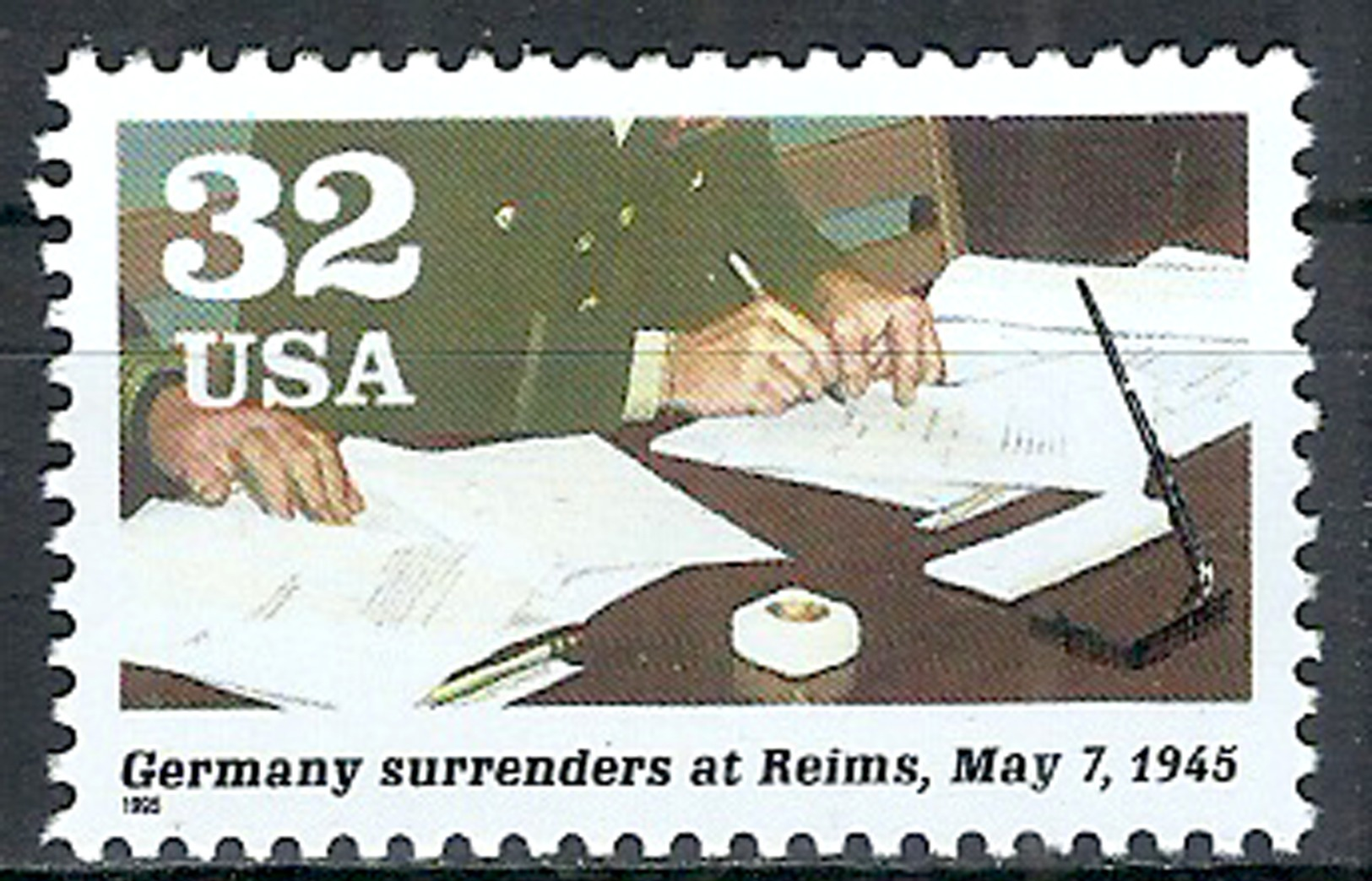 1995 Etats Unis USA United States MNH *** Military World War II Germany Surrenders To The Allies At Reims France - WW2