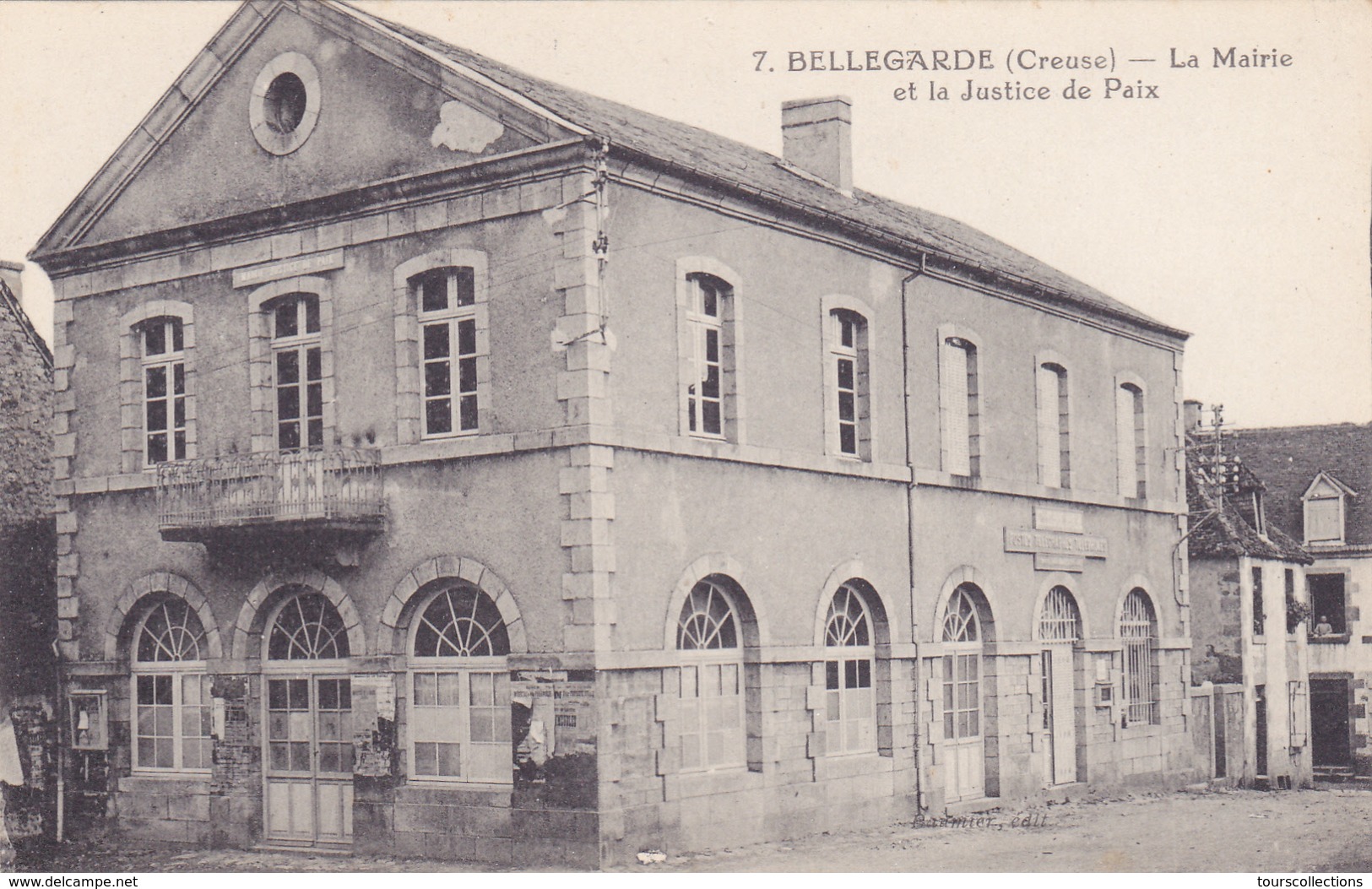 CPA 23 @ BELLEGARDE - La Mairie Et Le Palais De Justice (justice De Paix) @ Edition Paumier N° 7 - Bellegarde