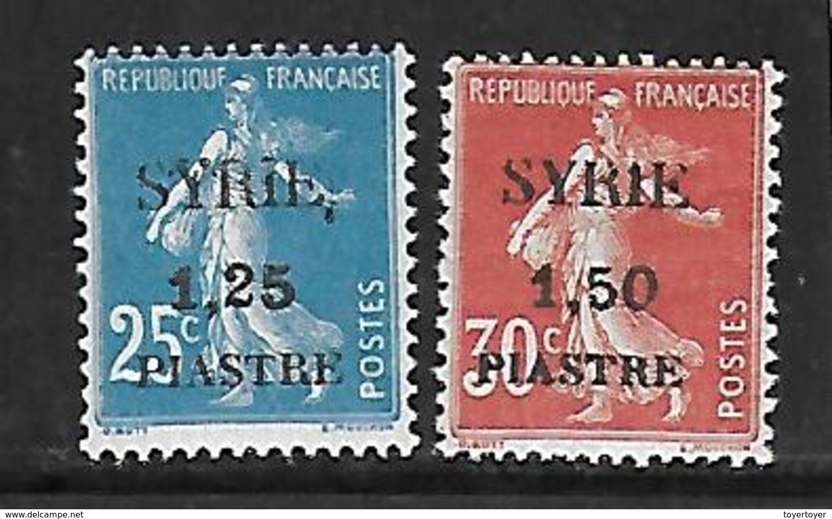 CD139  Syrie Surcharge De 1924 N°110 Et 112 N+ Surcharges Incomplètes - Unused Stamps