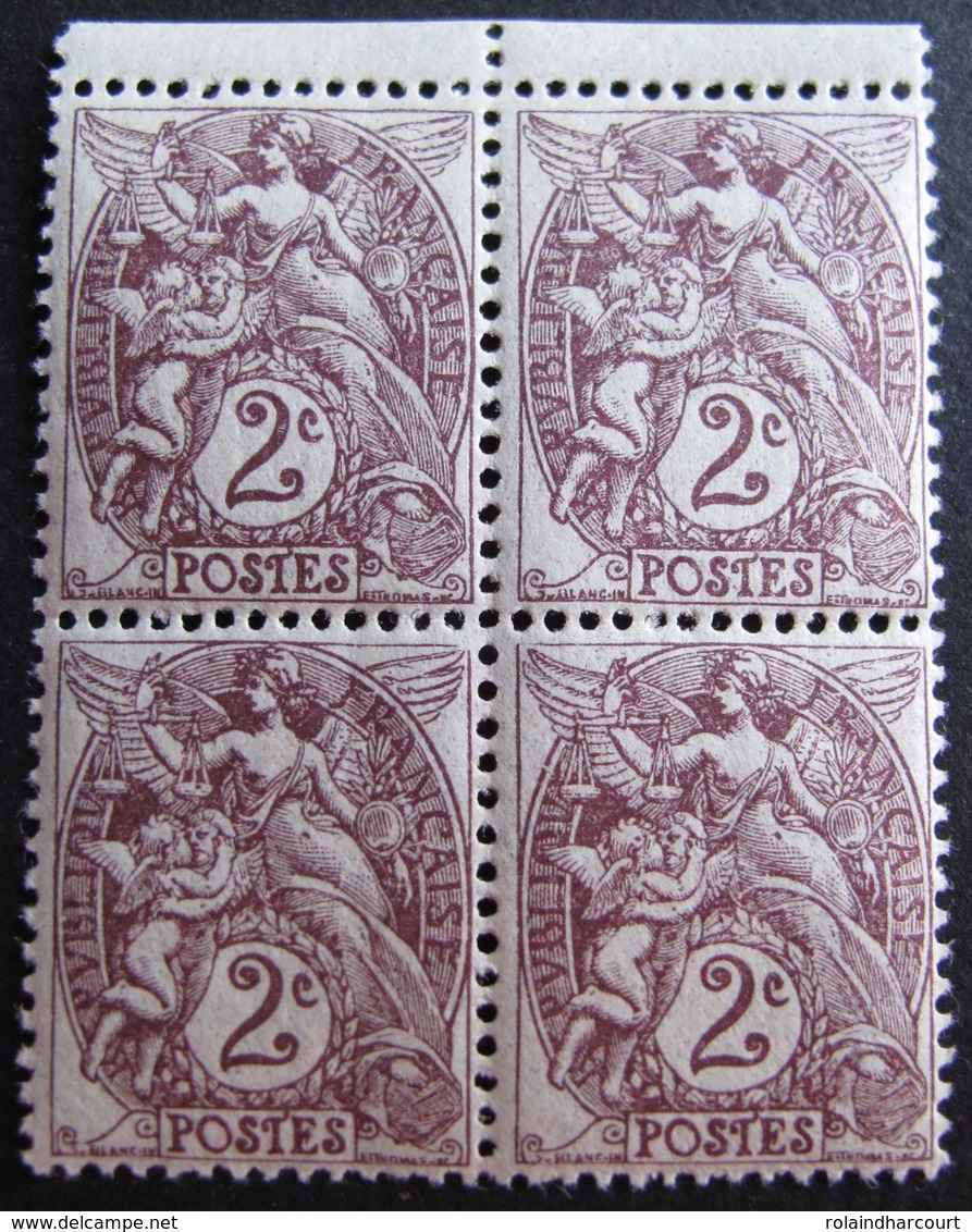 DF50478/340 - 1900 - TYPE BLANC - N°108 BLOC De 4 TIMBRES NEUFS**(2)/NEUFS*(2) BdF - 1900-29 Blanc