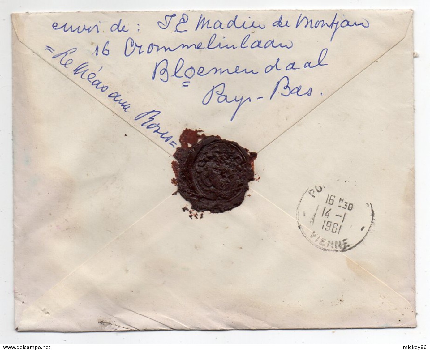 Pays-Bas--1961--Lettre Recommandée De AMSTERDAM Pour POITIERS-86 (France)--timbres-cachet - Storia Postale