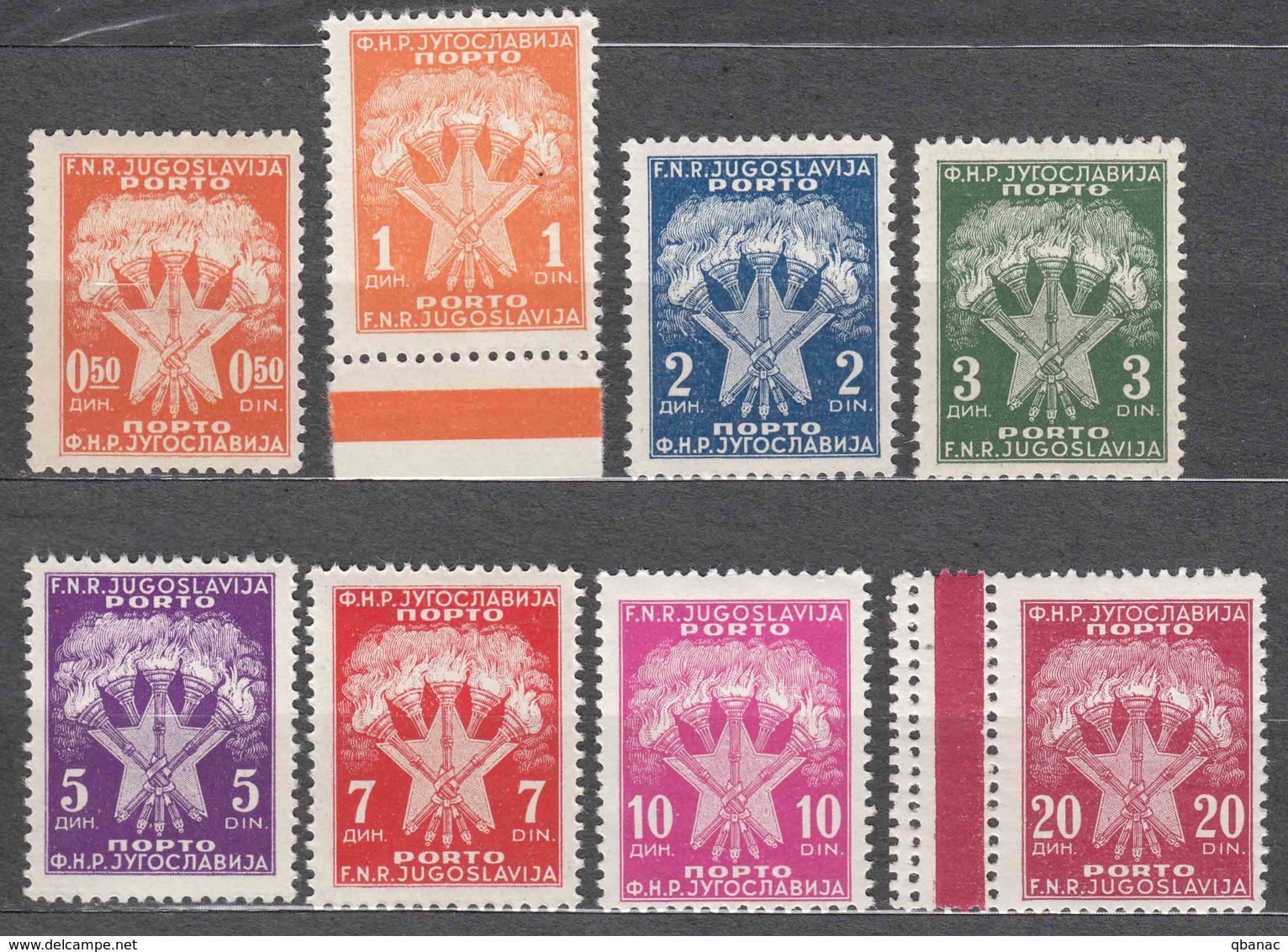 Yugoslavia Republic 1946 Porto Mi#89-96 Mint Never Hinged - Ongebruikt