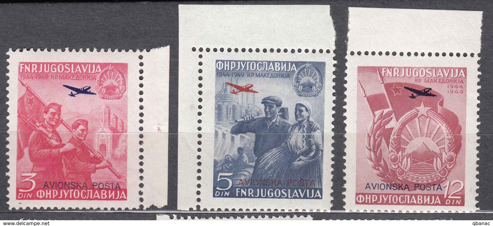 Yugoslavia Republic 1949 Airmail Mi#575-577 Mint Never Hinged - Ongebruikt