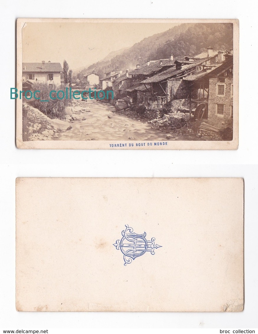 Allevard, Torrent Du Bout Du Monde, Photo Cdv, Circa 1870 - Lieux