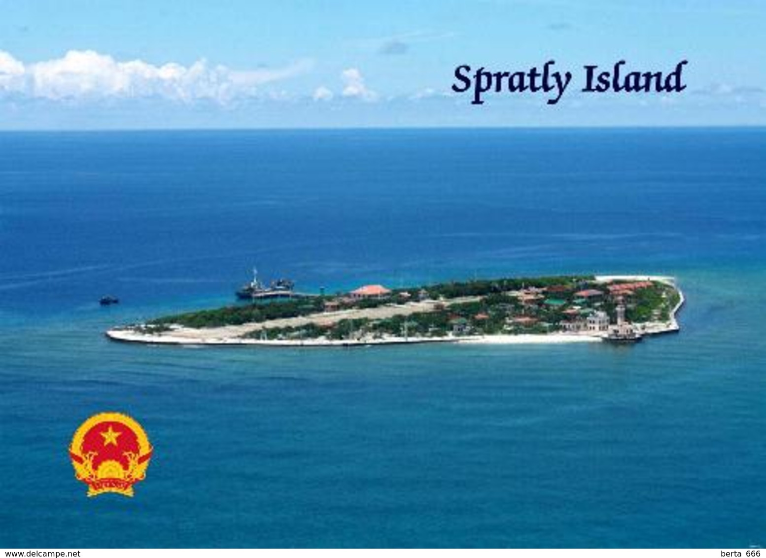 Vietnam Spratly Island Aerial View  New Postcard - Vietnam