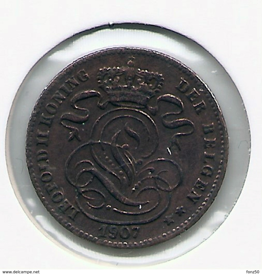 LEOPOLD II * 1 Cent 1907 Vlaams * Prachtig * Nr 5176 - 1 Centime