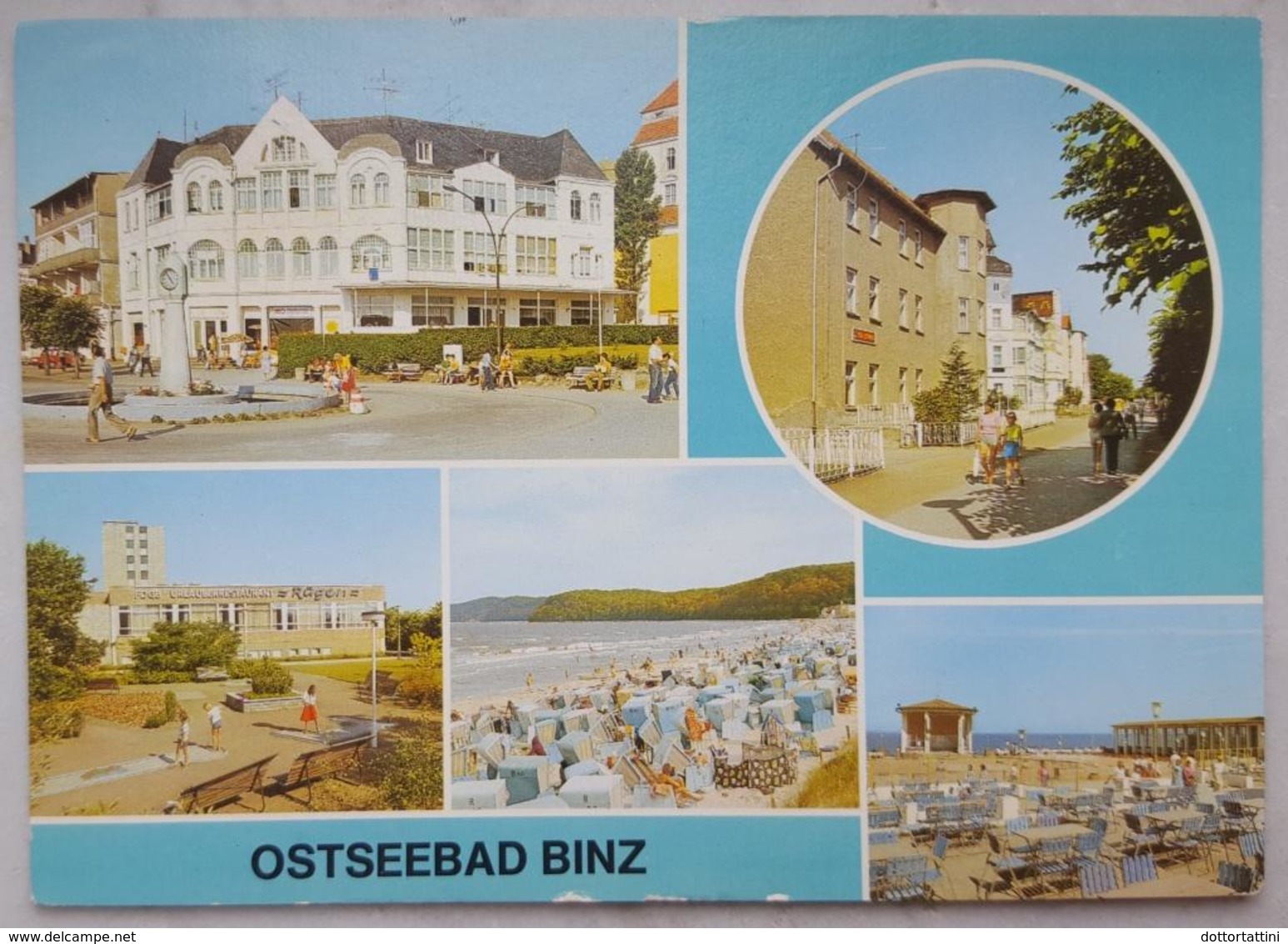 Ostseebad Binz (Rügen) - Kaufhaus An Der Promenade, FDGB "Rosa Luxemburg", FDGB "Rügen", Strand, Konzertplatz Vg DDR G2 - Ruegen