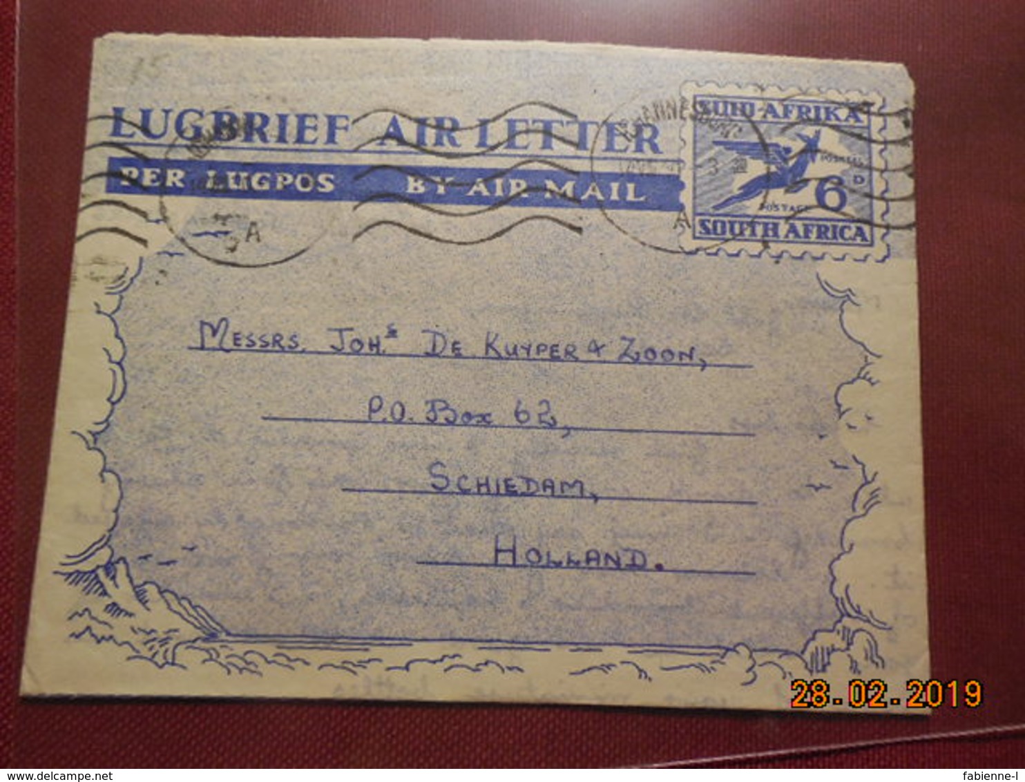 Aerogramme De 1957 à Destination De Schiedam - Nouvelle République (1886-1887)