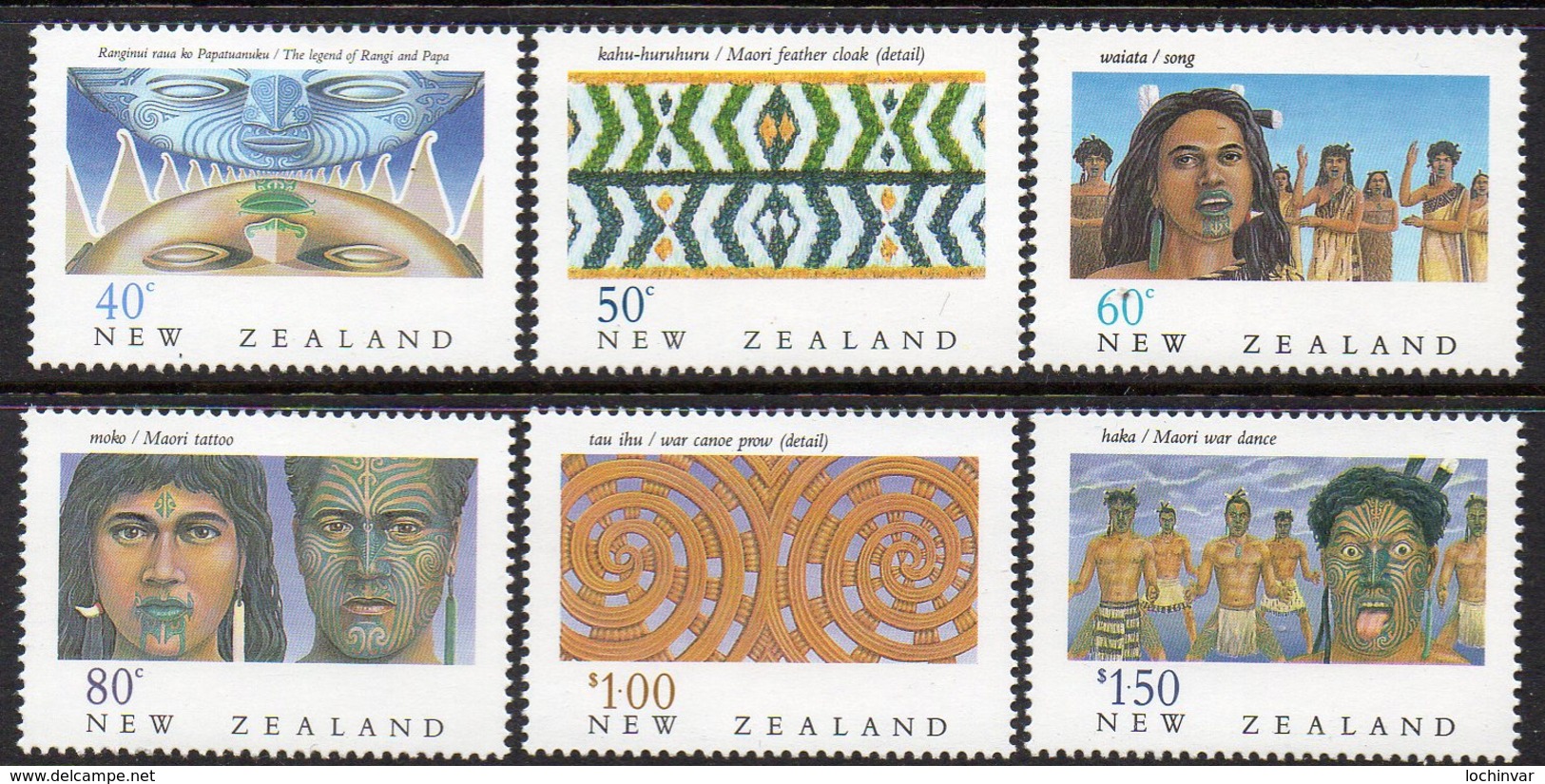 NEW ZEALAND, 1990 THE MAORI 6 MNH - Unused Stamps