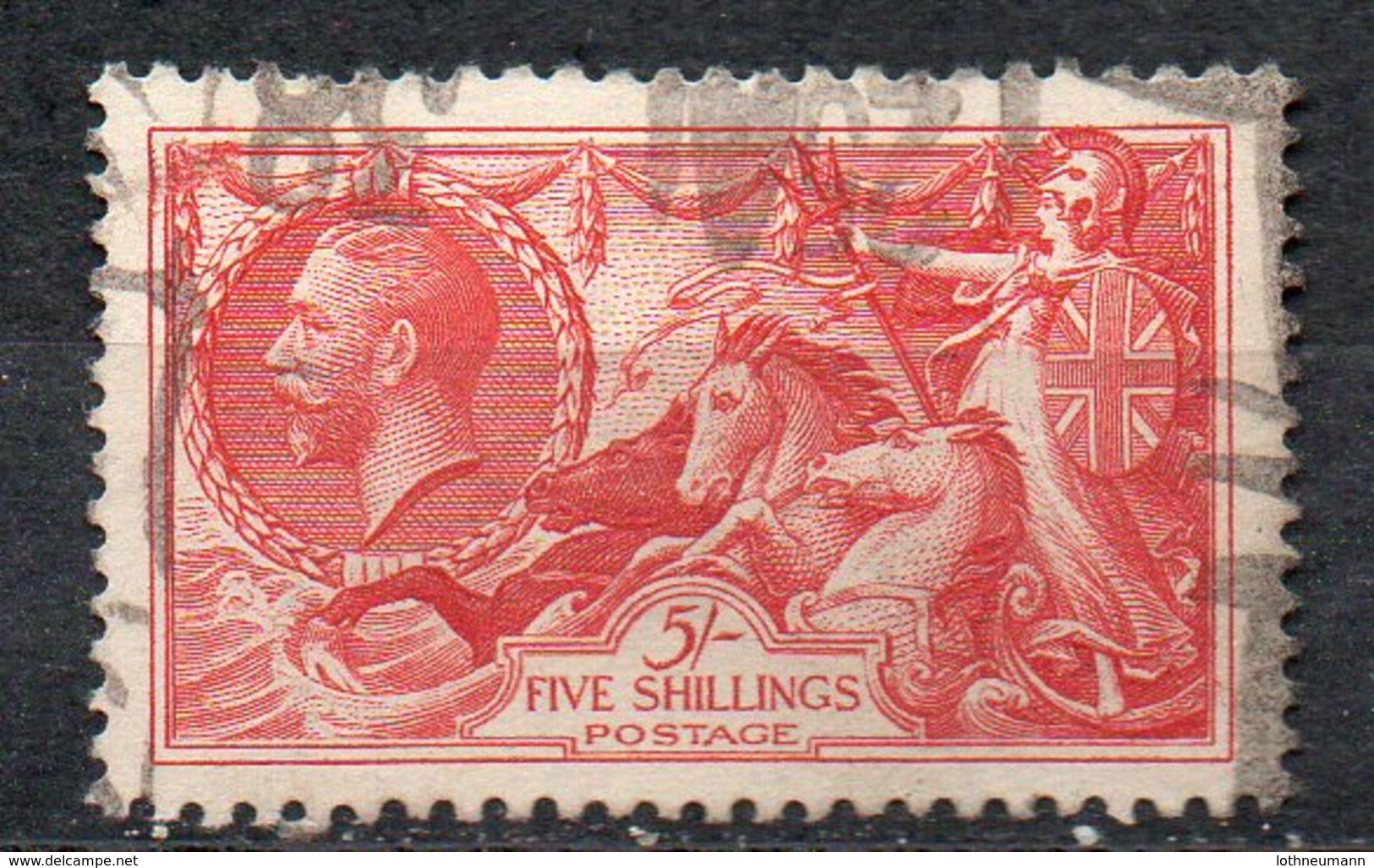 GB 1934: 5 S Sea-horses, Used; Perforation Of The Top Row Not Perfect; S.G. Spec. N74 / Michel No. 187      O - Oblitérés