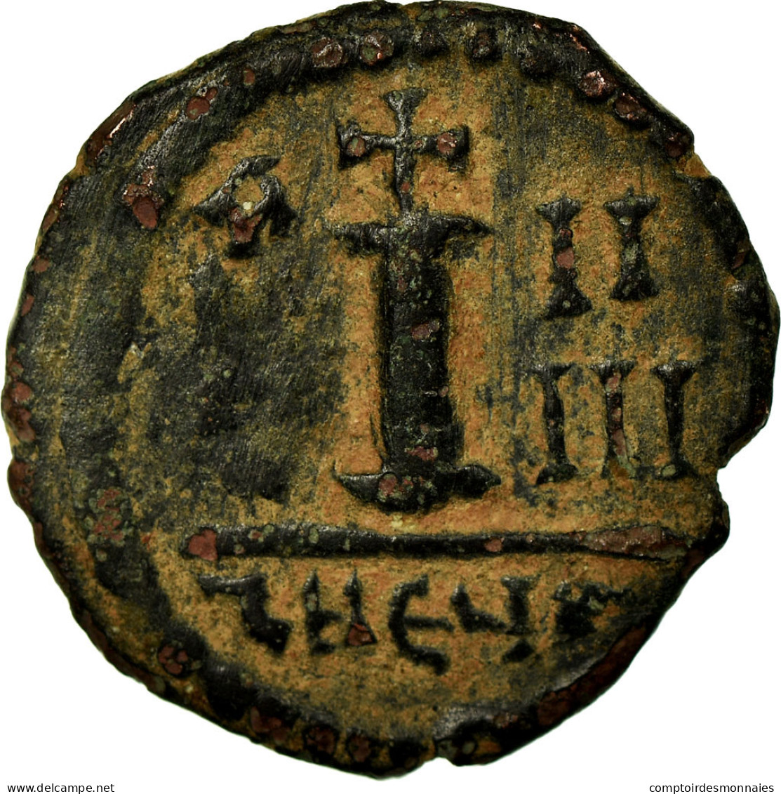 Monnaie, Justin II, Decanummium, 569-570, Antioche, TTB, Bronze, Sear:383 - Byzantines