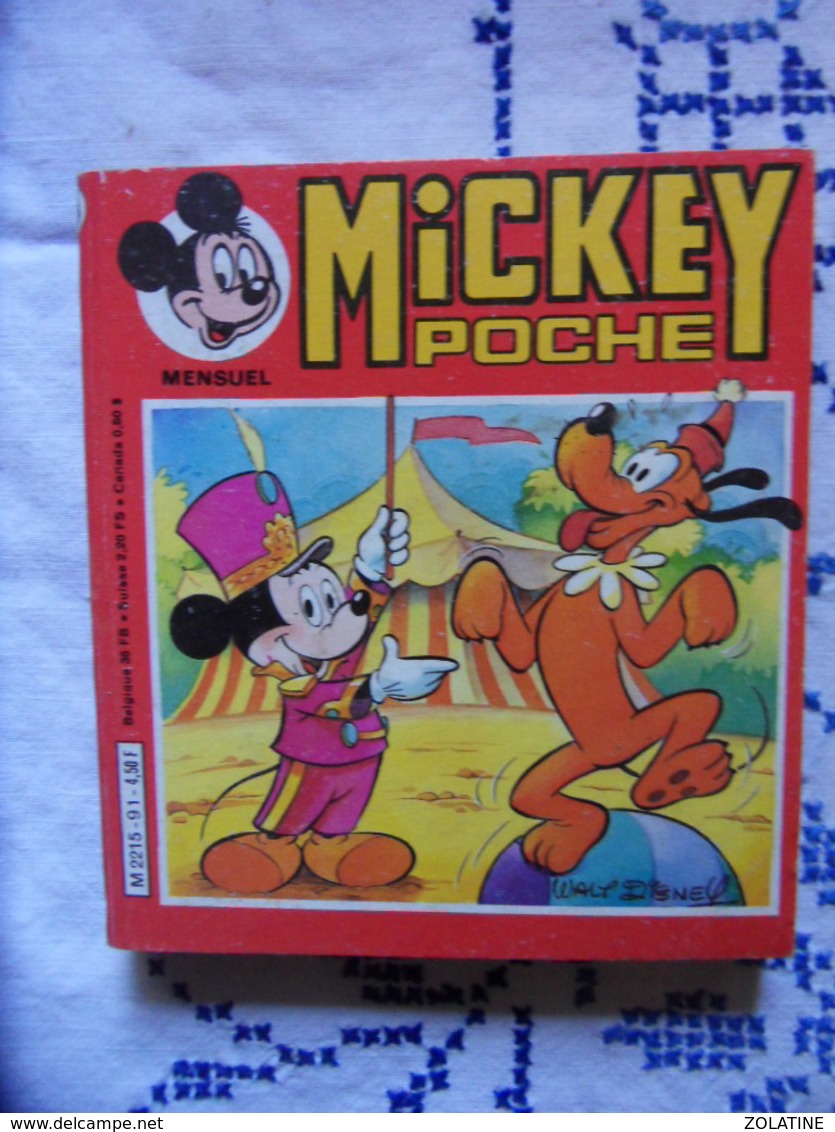 MICKEY POCHE N°91 DE NOVEMBRE 1981 - Autres & Non Classés