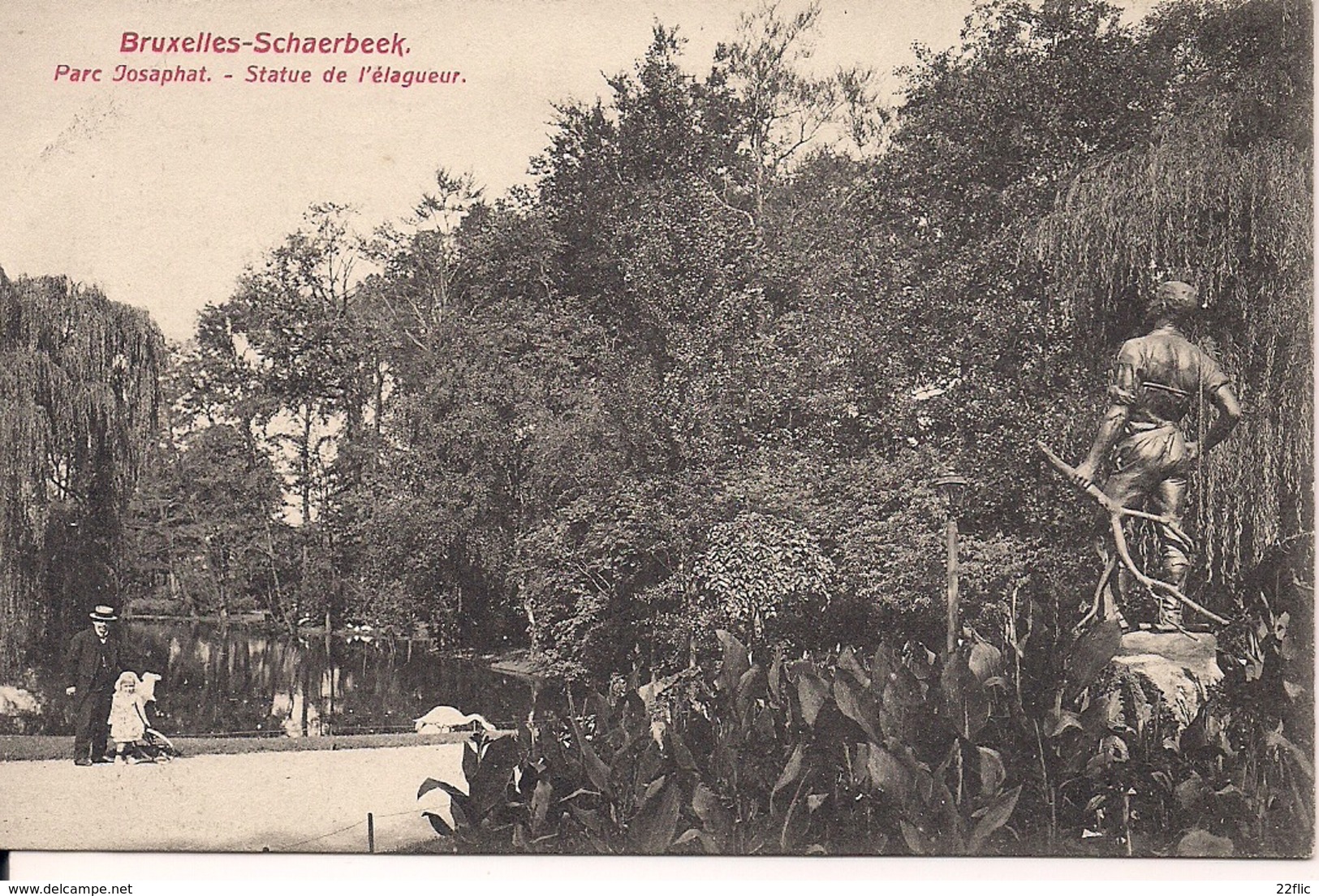 BRUSSEL BRUXELLES  SCHAERBEEK PARC JOSEPHAT STATUE DE L'ELAGUEUR - Forêts, Parcs, Jardins