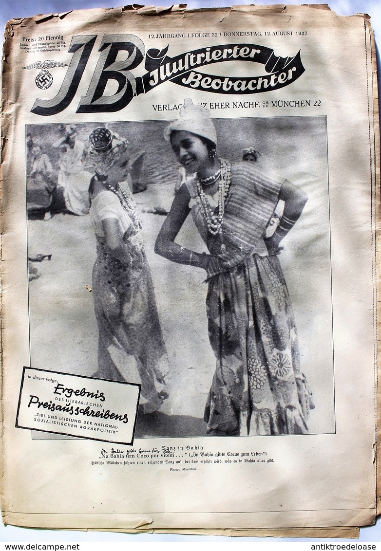 Illustrierter Beobachter 1937 Nr.32 Tanz In Bahia  - In Bahia Gibts Cocus Zum Leben - Deutsch