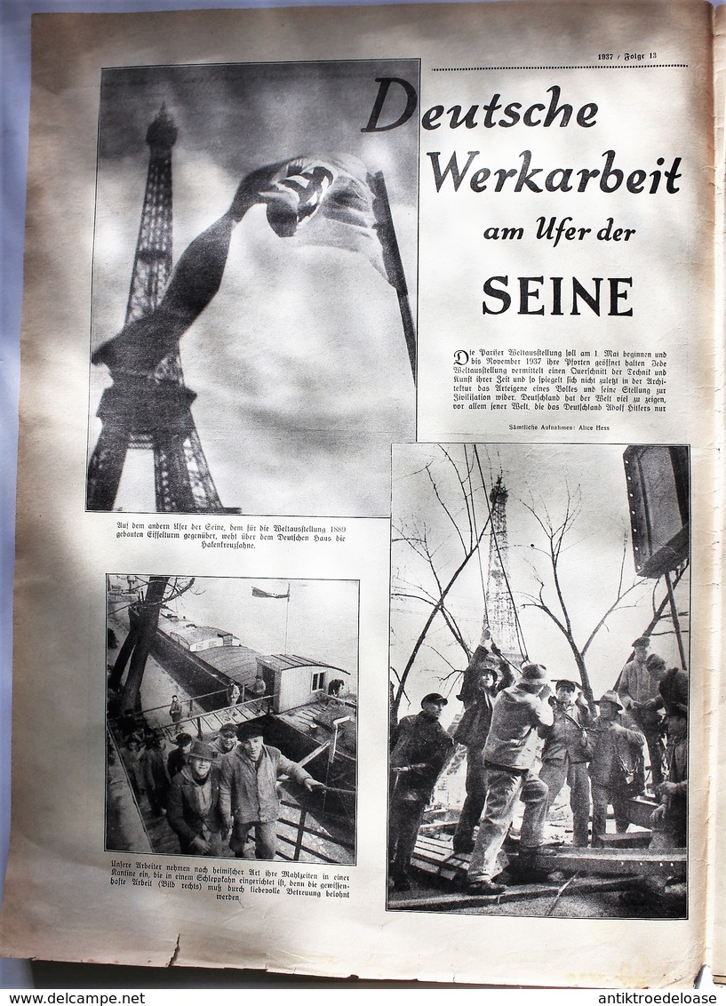 Illustrierter Beobachter 1937 Nr.13 Deutsche Werkarbeit An Den Ufern Der Seine - Duits