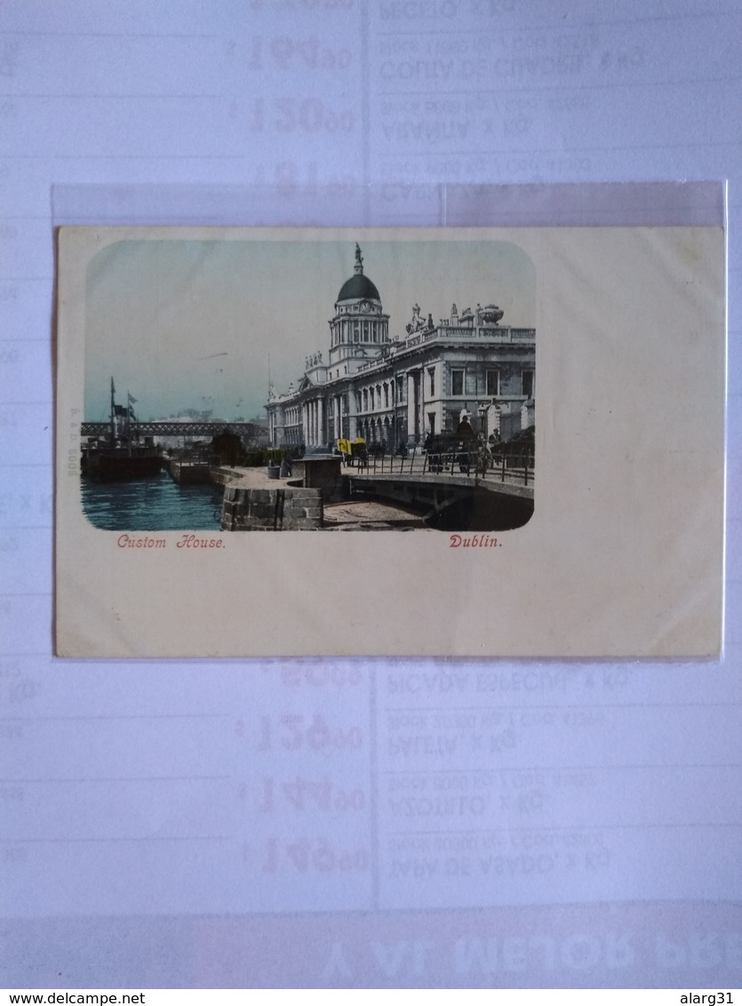 Irlanda Custom House Dublín Postcard Early Undivided Back - Dublin