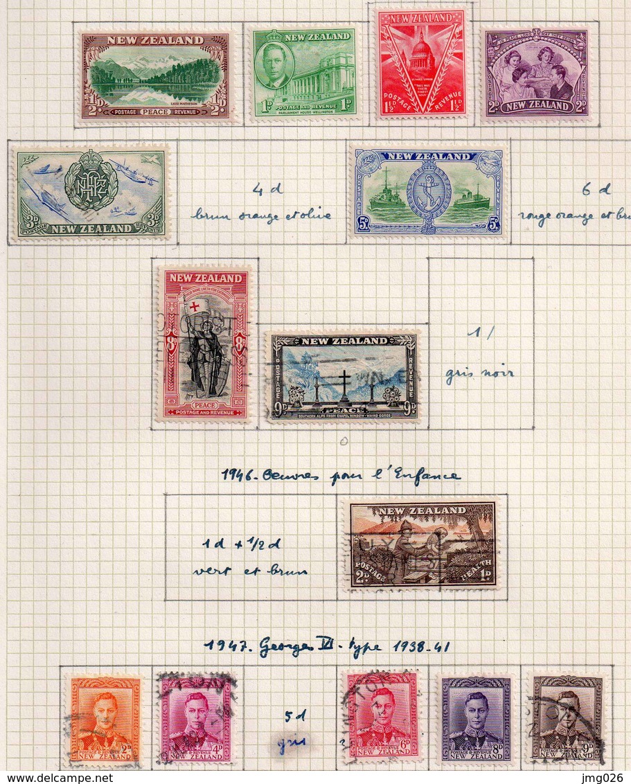 NEW ZELANDE 1873/     OBL X SG  VOIR 5 SCANS - Lots & Serien