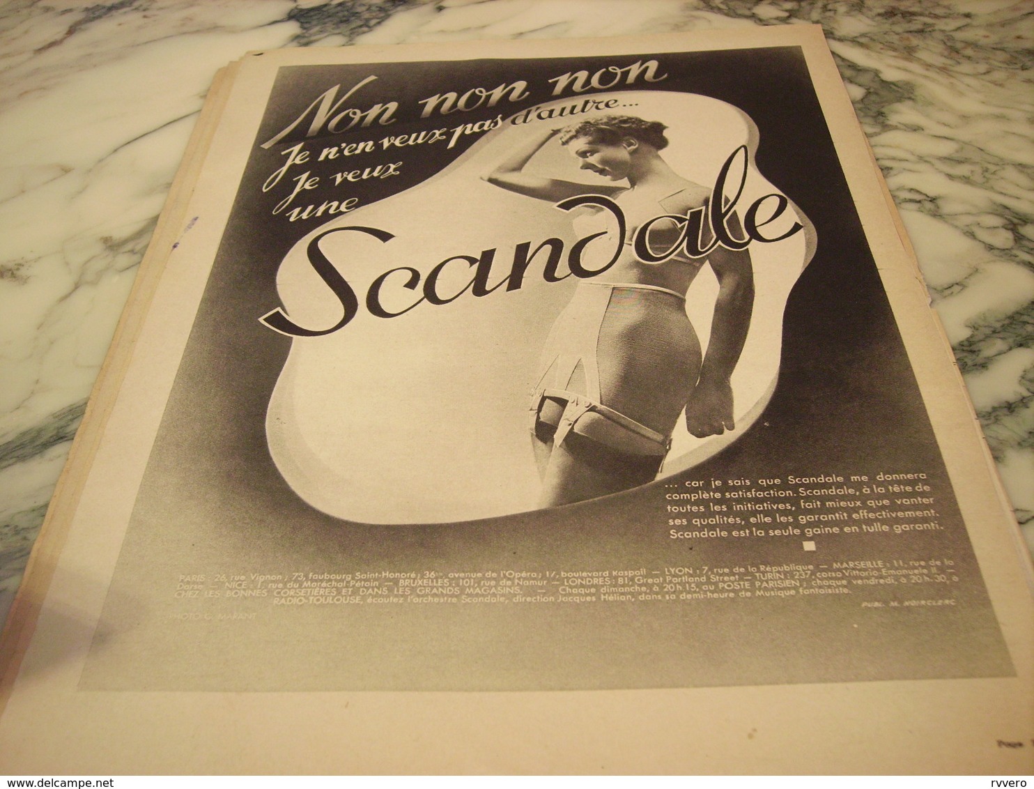 ANCIENNE PUBLICITE JE VEUX UNE   GAINES   SCANDALE 1938 - Autres & Non Classés