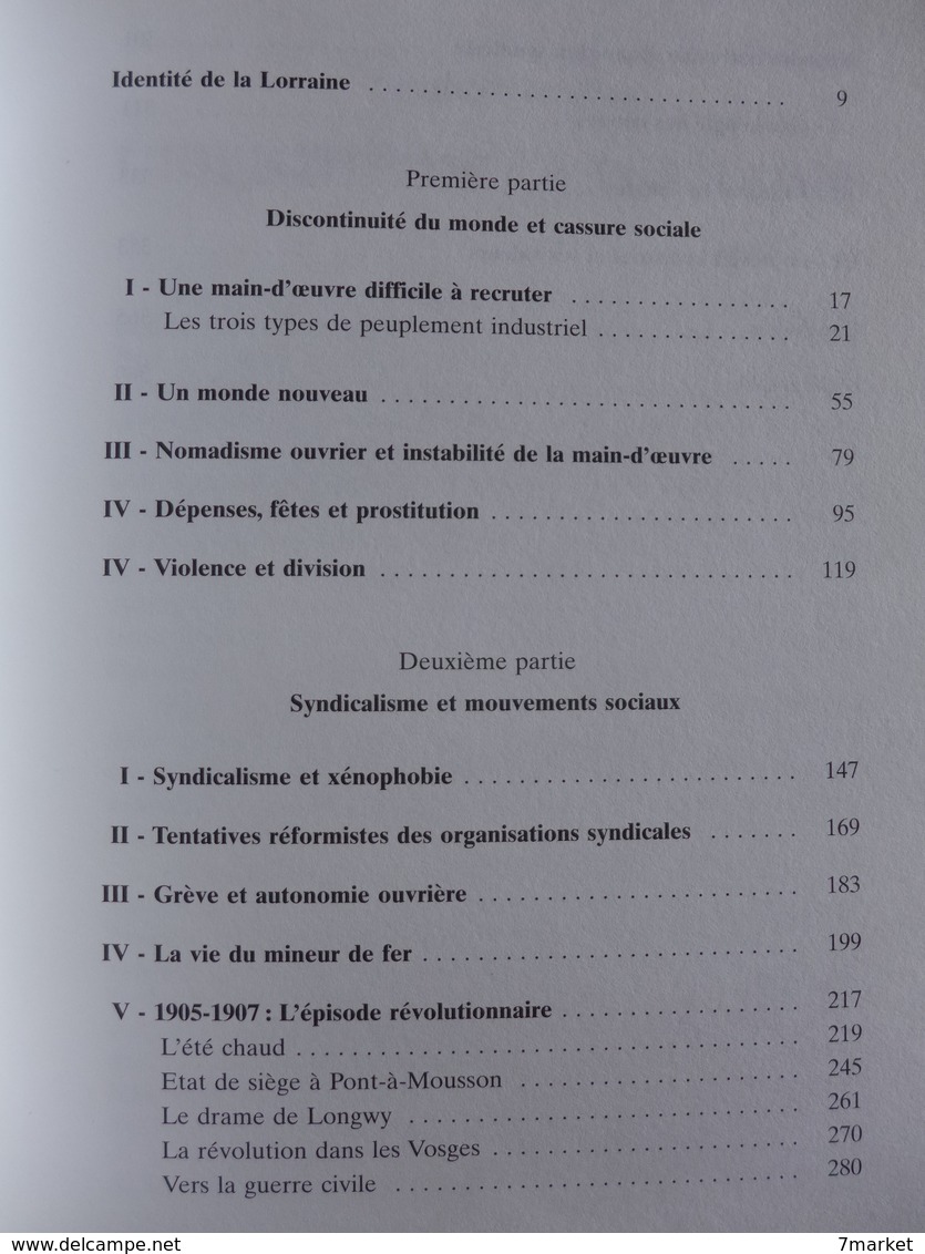 François Baudin - Histoire économique Et Sociale De La Lorraine. Tome 3. Les Hommes 1870-1914 - Lorraine - Vosges