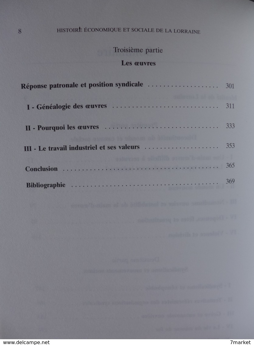 François Baudin - Histoire économique Et Sociale De La Lorraine. Tome 3. Les Hommes 1870-1914 - Lorraine - Vosges